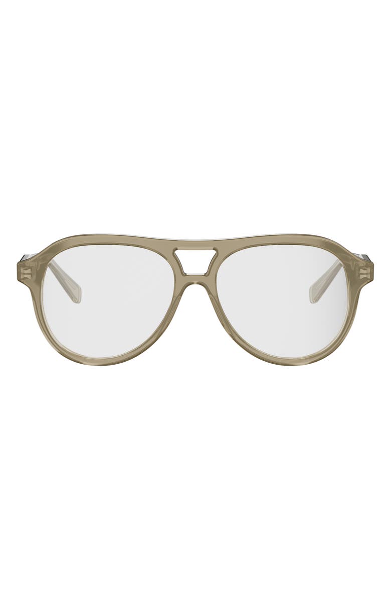 CELINE 54mm Thin Pilot Optical Glasses, Main, color, Shiny Light Green