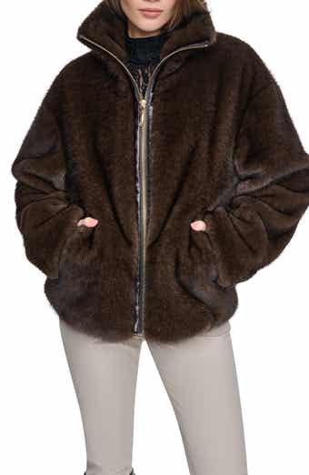 Zip Front Faux Fur Jacket