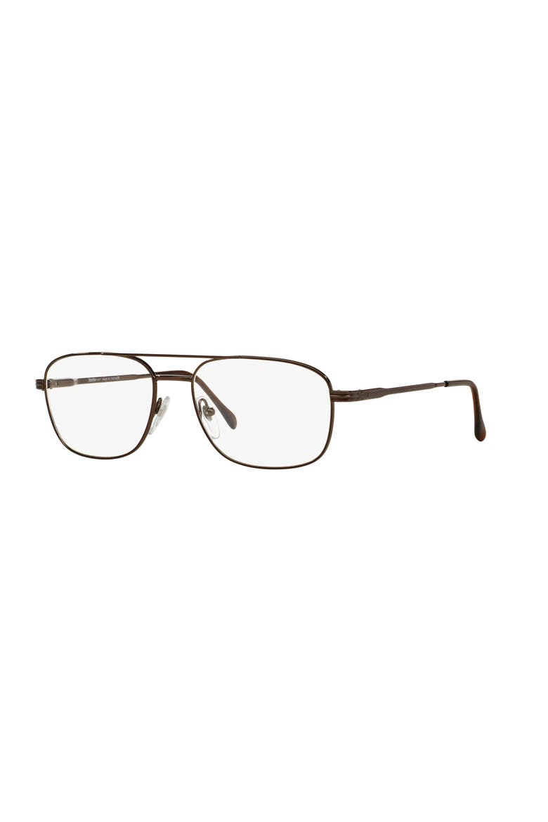 56mm Square optical glasses, Main, color, Brown