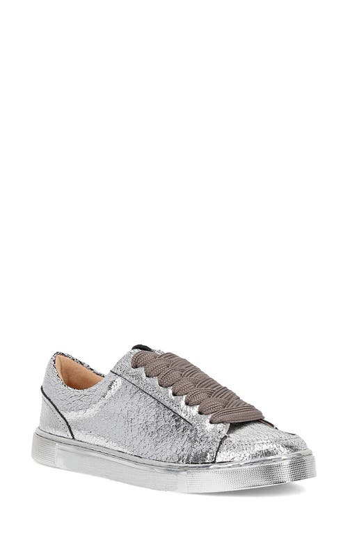 Frye Ivy Low Top Sneaker in Silver Mirror 