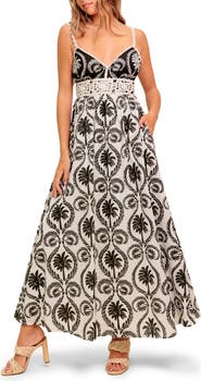 FLYING TOMATO Floral V-Neck Maxi Dress