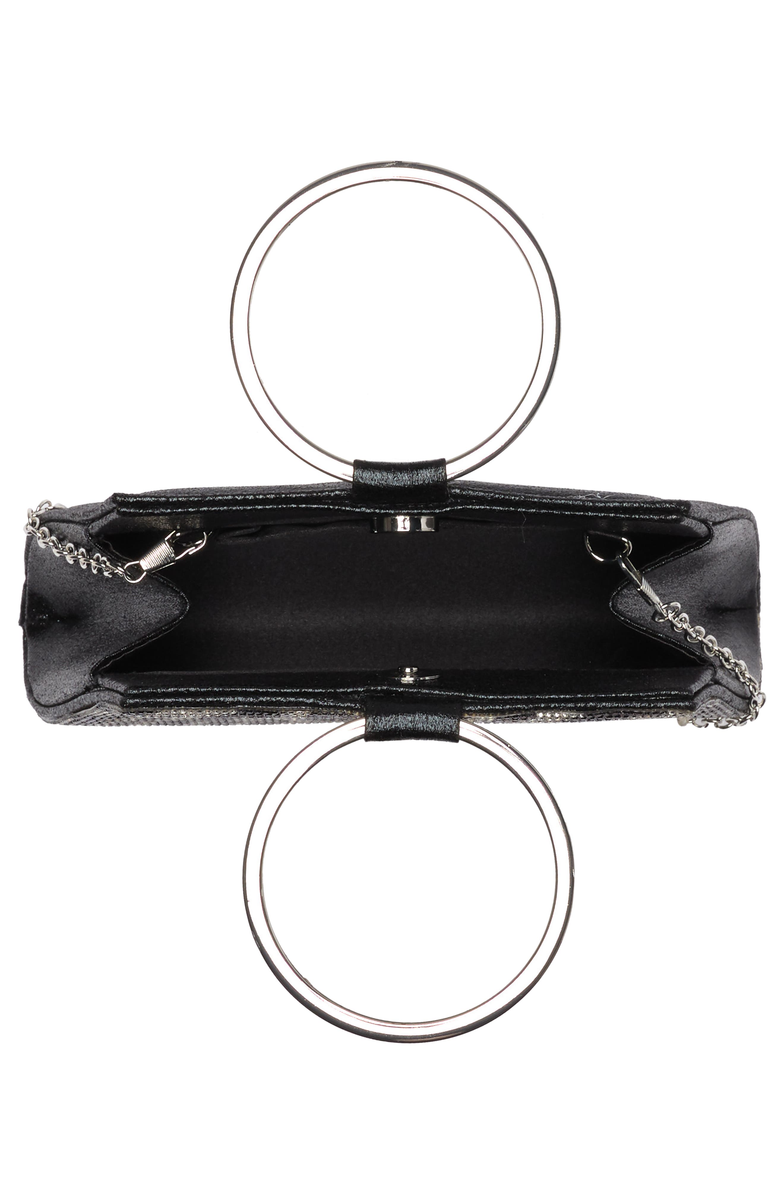 Jessica McClintock Brynn Ring Top Evening Clutch, Alternate, color, 