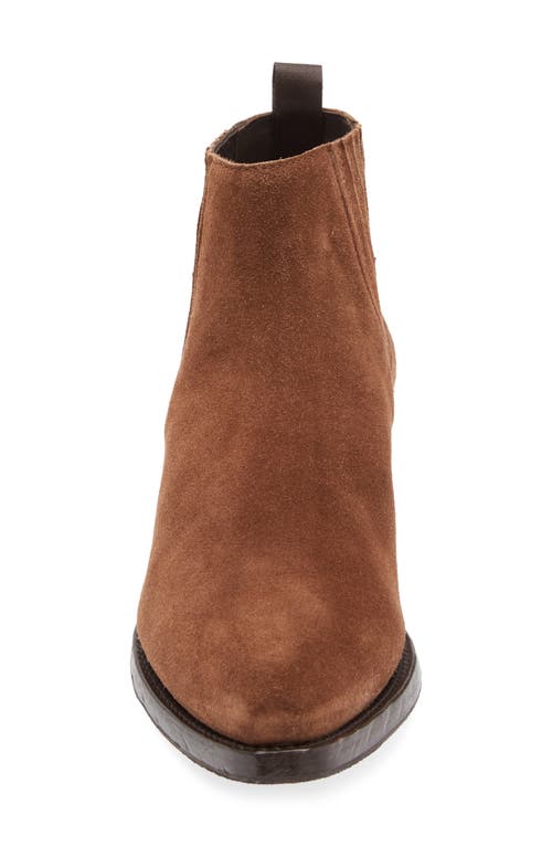 Prada Elastic-gusset Pointed-toe Boots In Brown