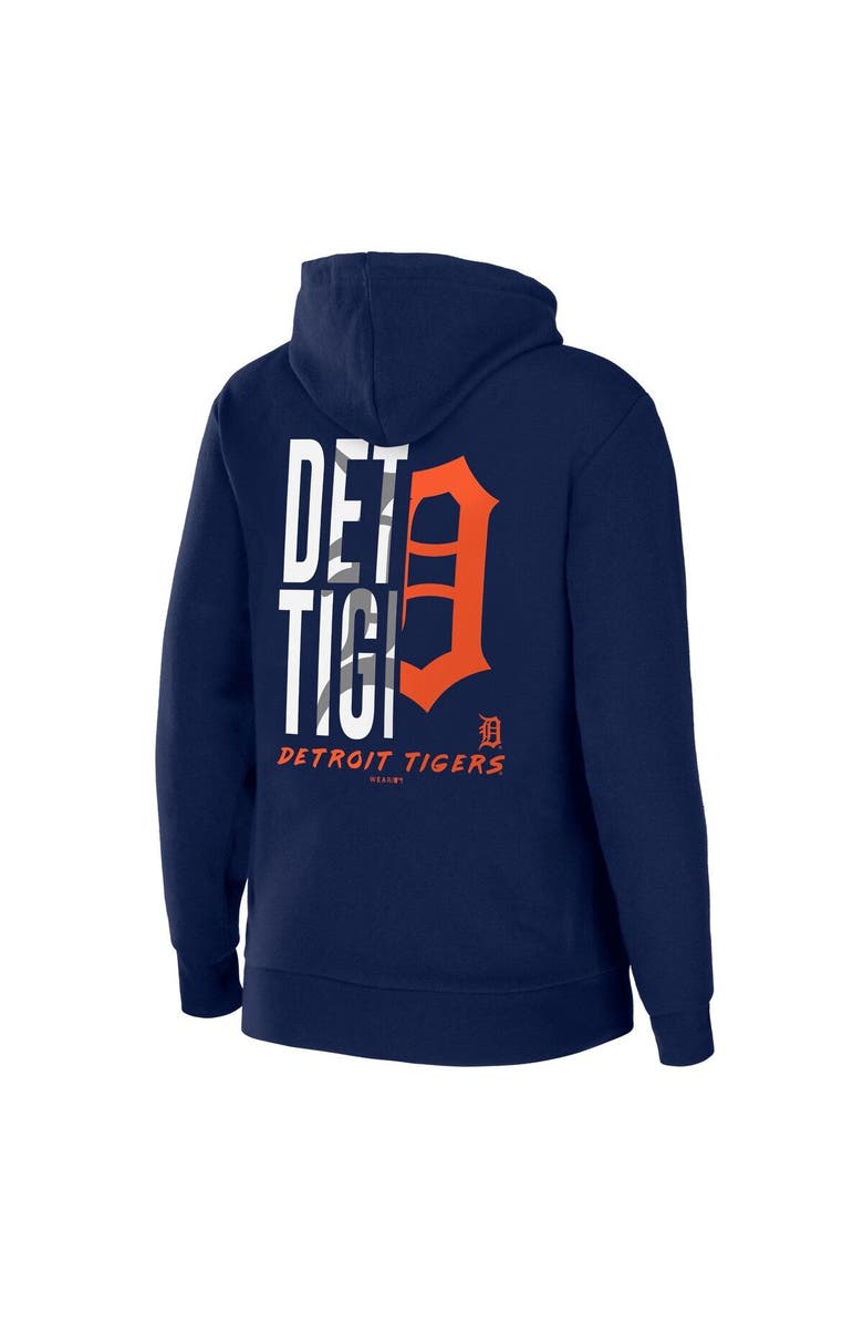 WEAR by Erin Andrews Women's WEAR by Erin Andrews Navy Detroit Tigers Sponge Fleece Full-Zip Hoodie, Alternate, color, 