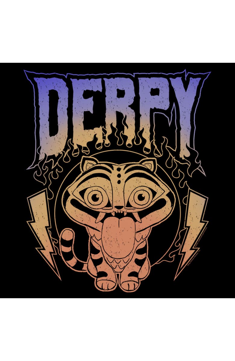 KPop Demon Hunters Boy's KPop Demon Hunters Mythic Lightning Derpy Graphic T-Shirt, Alternate, color, Black