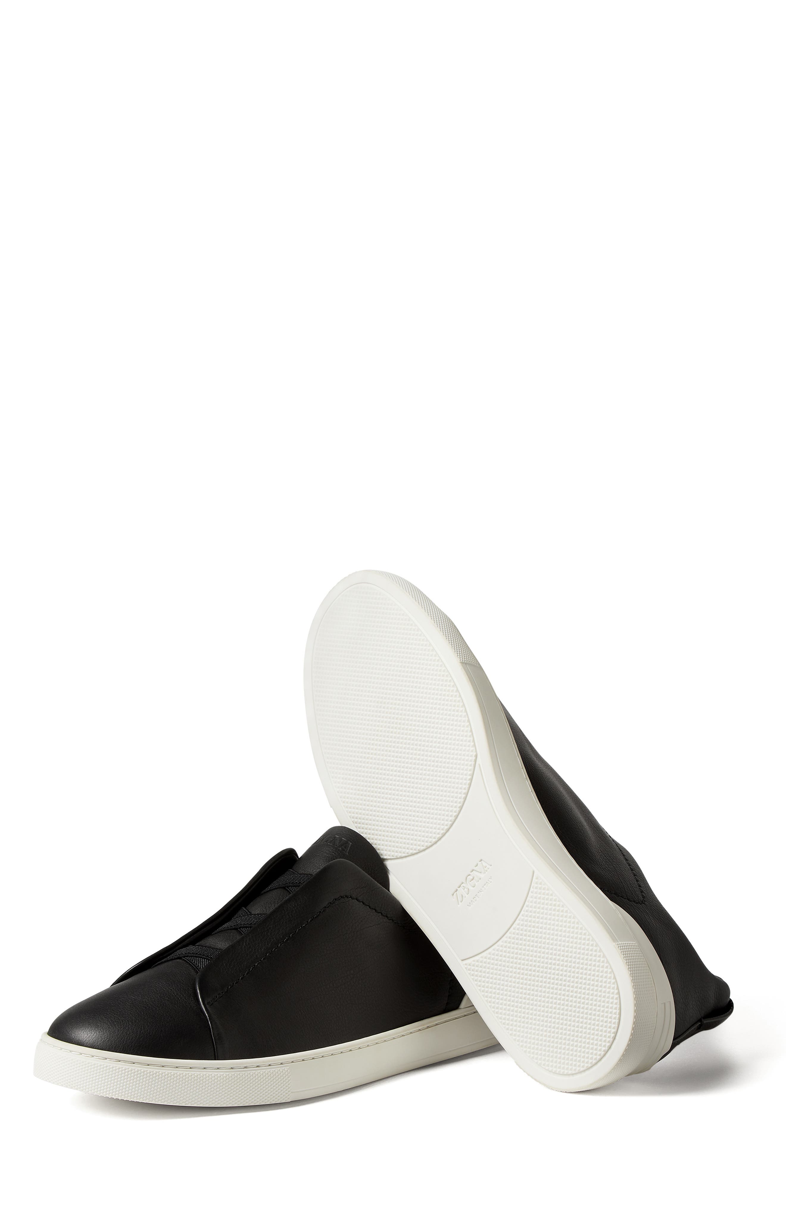ZEGNA Triple Stitch<sup>™</sup> SECONDSKIN Sneaker, Alternate, color, Black
