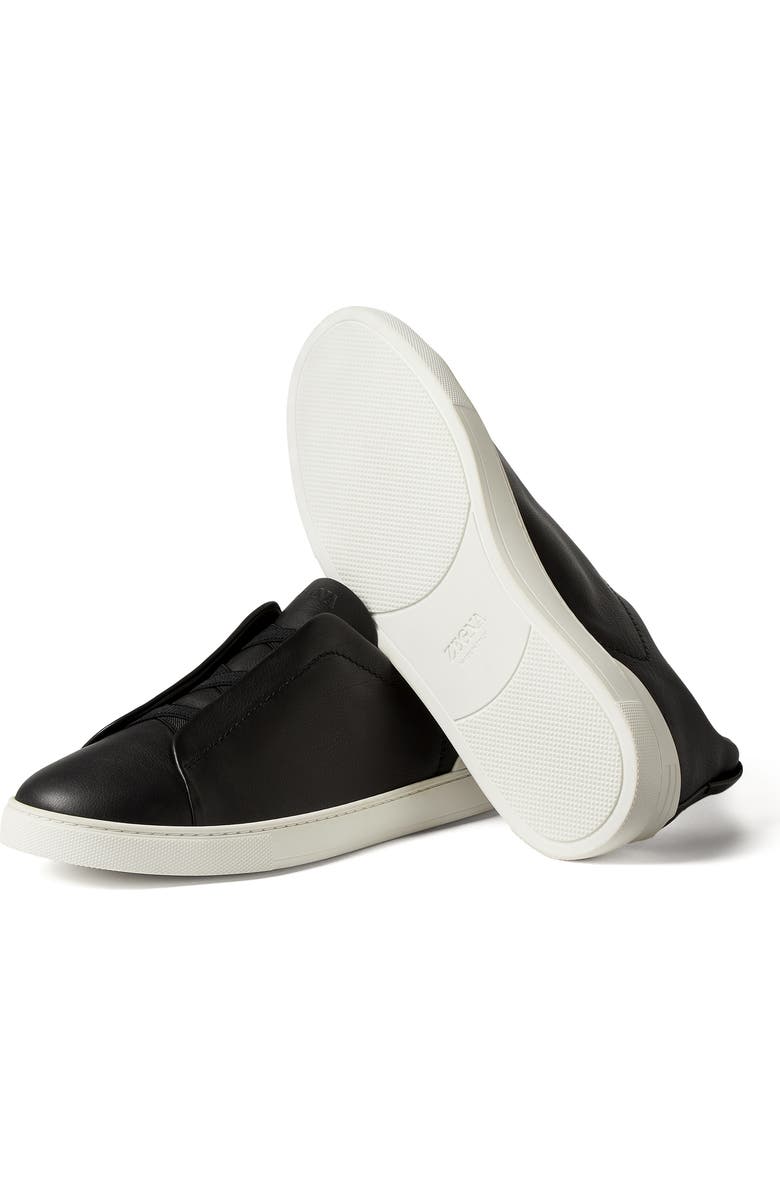 ZEGNA Triple Stitch<sup>™</sup> SECONDSKIN Sneaker, Alternate, color, Black