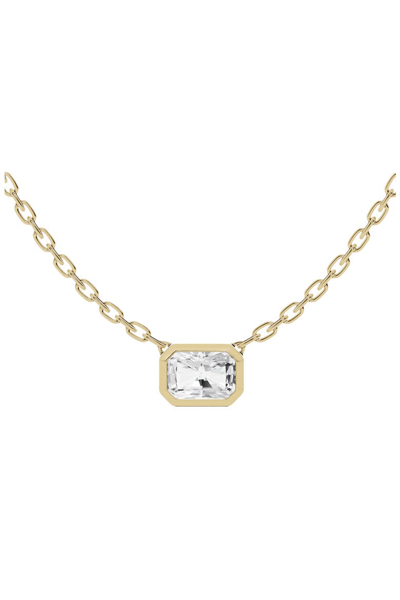 18K Gold Radiant Sol Lab Created Diamond Pendant Necklace (Nordstrom Exclusive) video