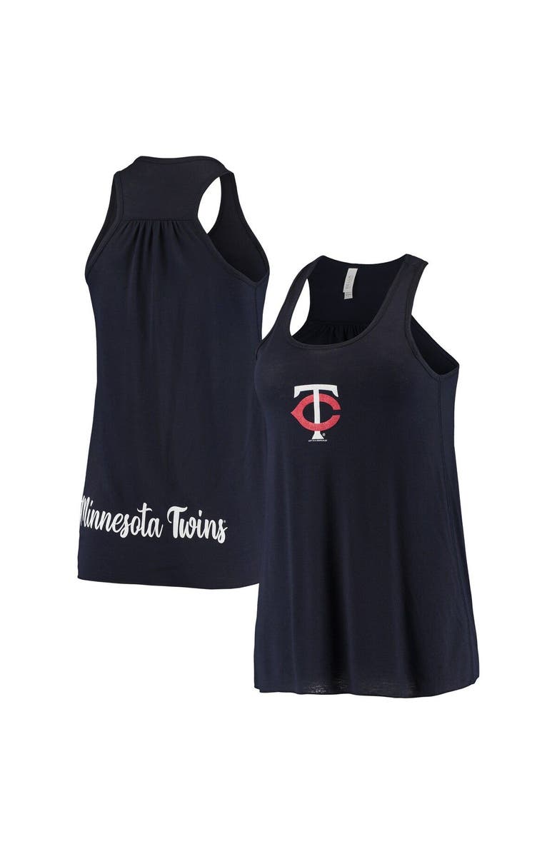 SOFT AS A GRAPE Women's Soft as a Grape Navy Minnesota Twins Front & Back Tank Top, Main, color, 
