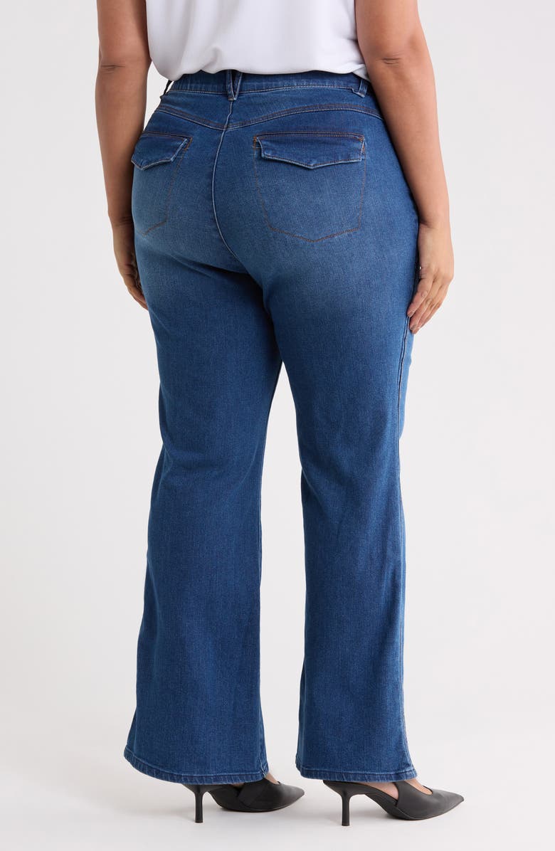 Democracy Soution Skyrise Double Side Flare Jeans, Alternate, color, Blue