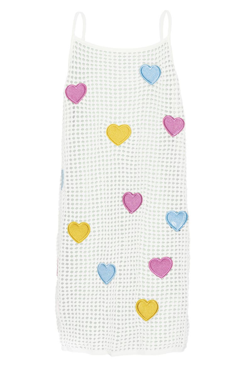 Kids' Olivia Crochet Cover-Up Dress, Main, color, HEARTS