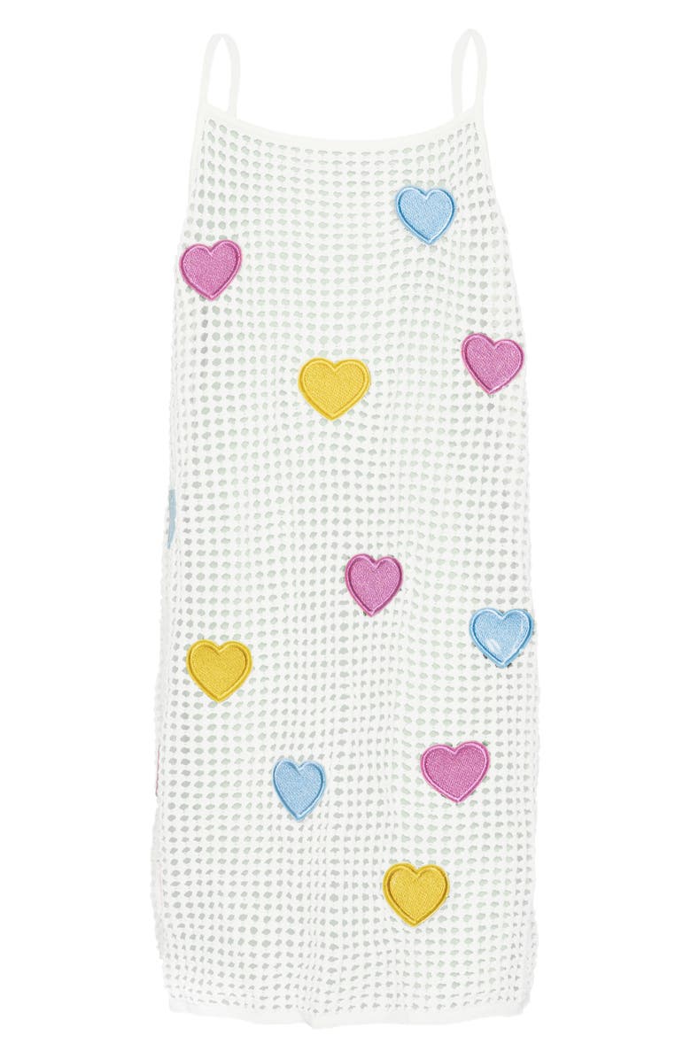 PQ SWIM Kids' Olivia Crochet Cover-Up Dress, Main, color, 