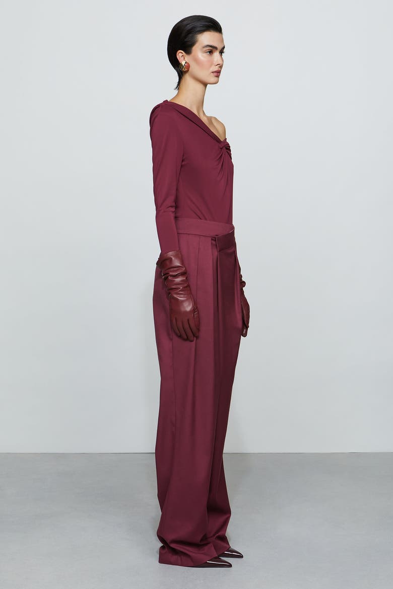 Leon Asymmetric Pant, Alternate, color, Ox Blood