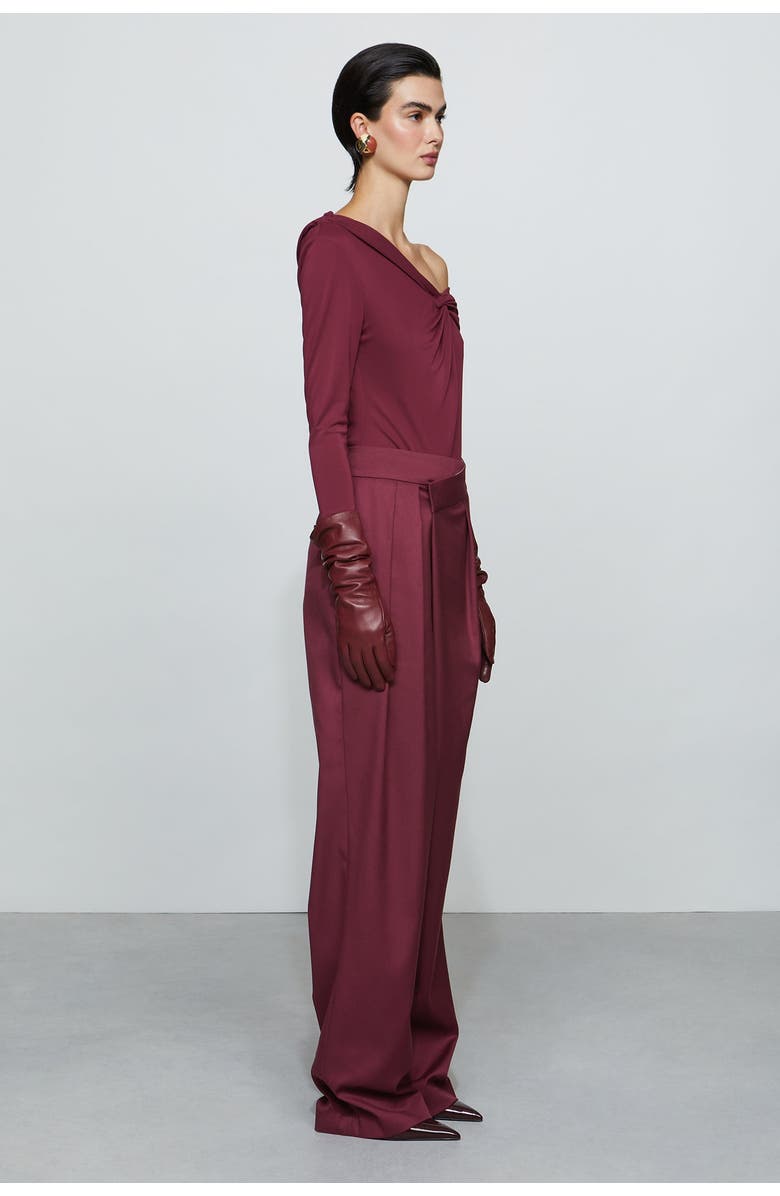 Et Ochs Leon Asymmetric Pant, Alternate, color, Ox Blood