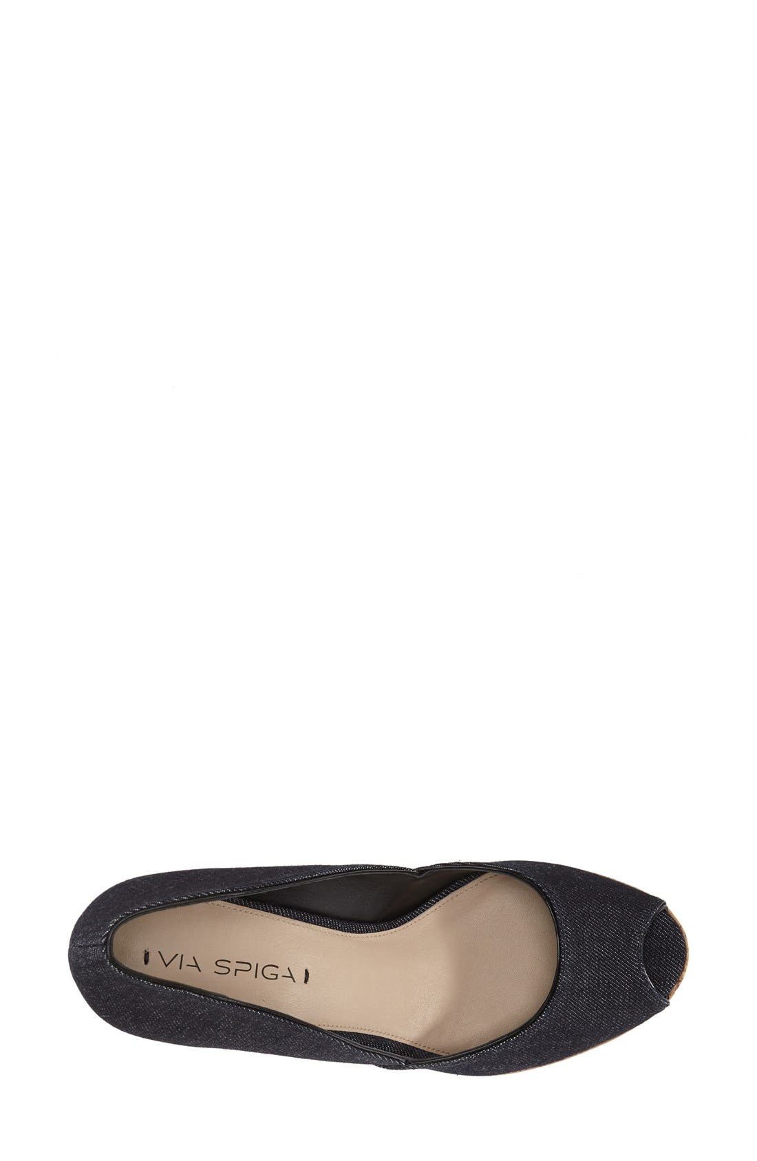 Via Spiga 'Stam' Open Toe Platform Wedge, Alternate, color, 