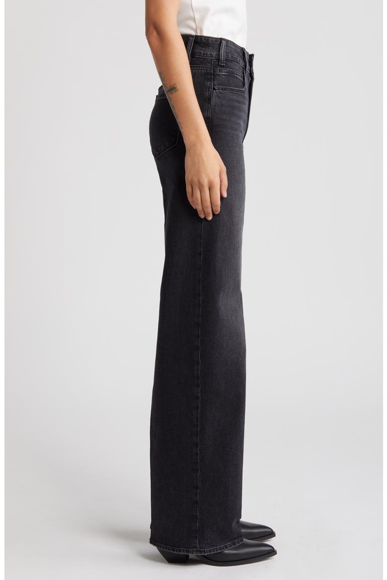 Sasha High Waist Column Wide Leg Jeans, Alternate, color, BLACK MANTA DISTRESSED