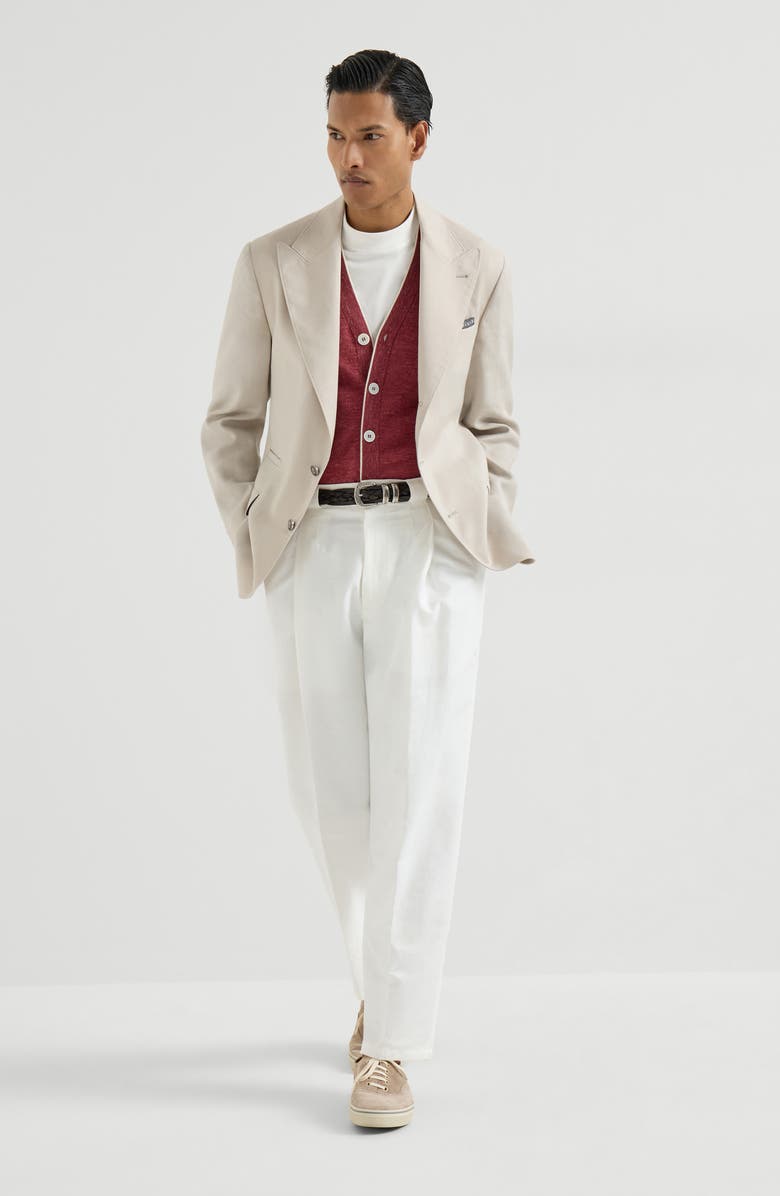 Brunello Cucinelli Lightweight cardigan, Alternate, color, Cherry