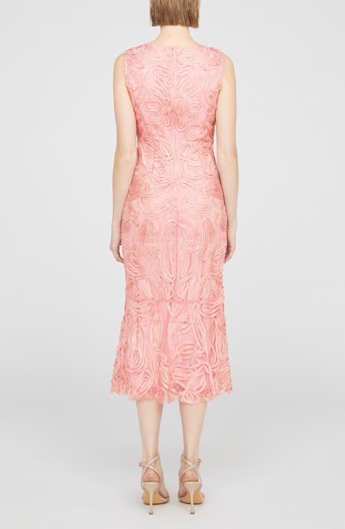 Js Collections Meli Soutache Cocktail Midi Dress In Peony