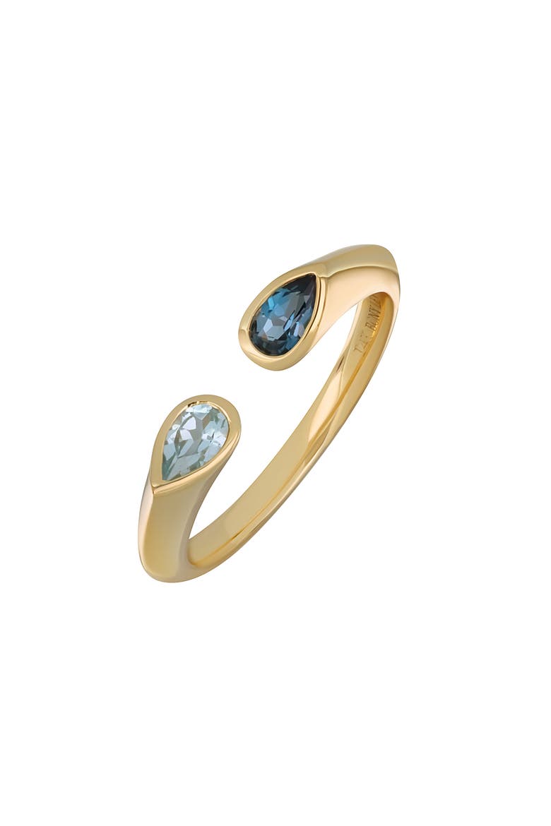 Color 14K Gold Open Ring, Main, color, 14K YELLOW GOLD BLUE TOPAZ
