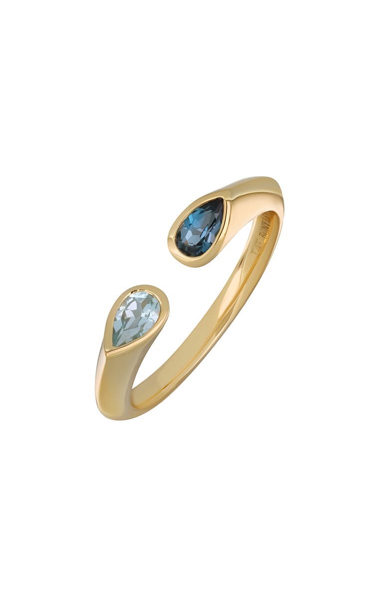Bony Levy Color 14K Gold Open Ring, Main, color, 14K Yellow Gold Blue Topaz