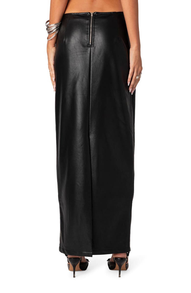 EDIKTED Nalaya Faux Leather Maxi Skirt, Alternate, color,