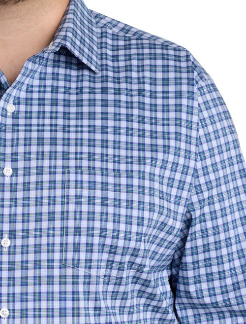 Synrgy By Dxl Plaid Dress Shirt In Blue