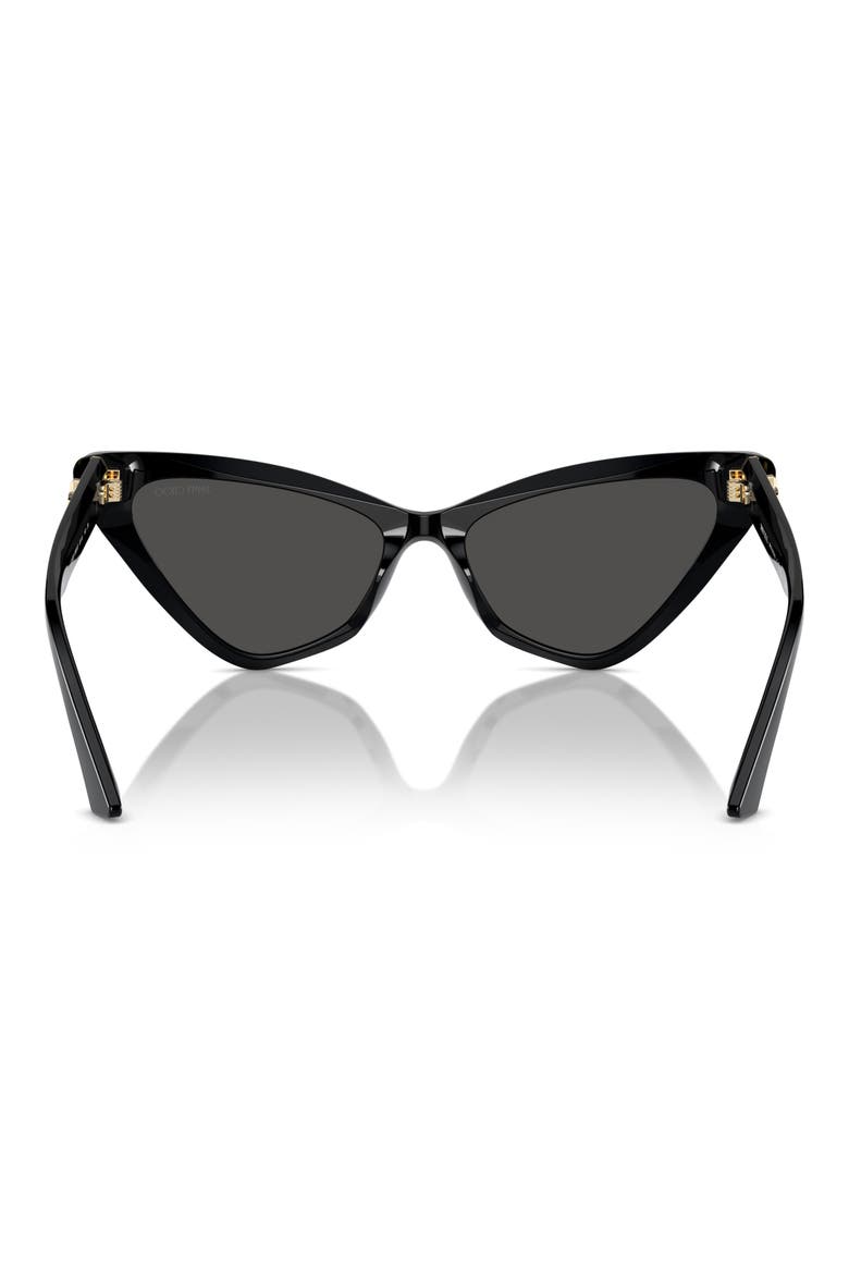 55mm Cat Eye Sunglasses, Alternate, color, BLACK / DARK GREY