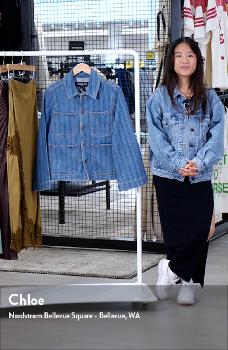 Dahl Stripe Denim Chore Jacket, sales video thumbnail