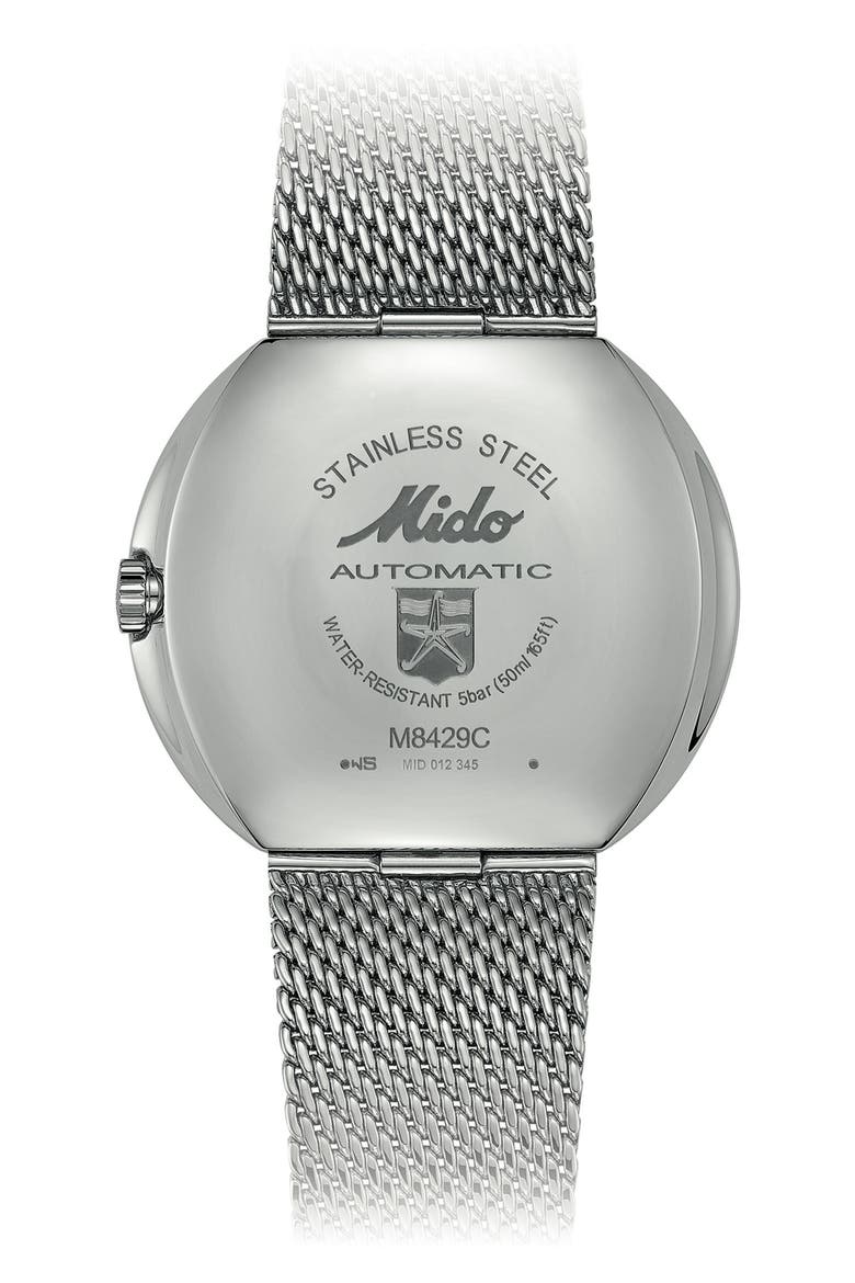 Commander 1959 Automatic Mesh Strap Watch, 37mm, Alternate, color, BLUE