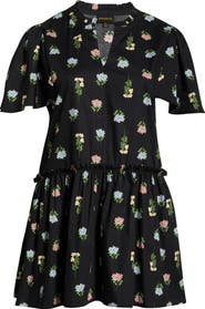 SUGARLIPS Mayrel Floral Rockabye Cotton Trapeze Dress
