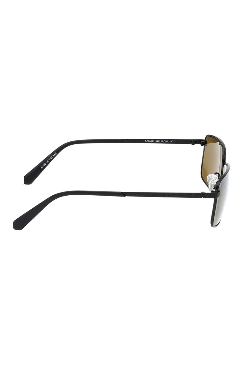 59mm Rectangular Sunglasses, Alternate, color, MATTE BLACK / BROWN