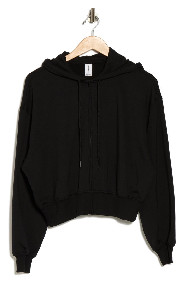 Loved Fleece Zip Hoodie, Alternate, color, BLACK