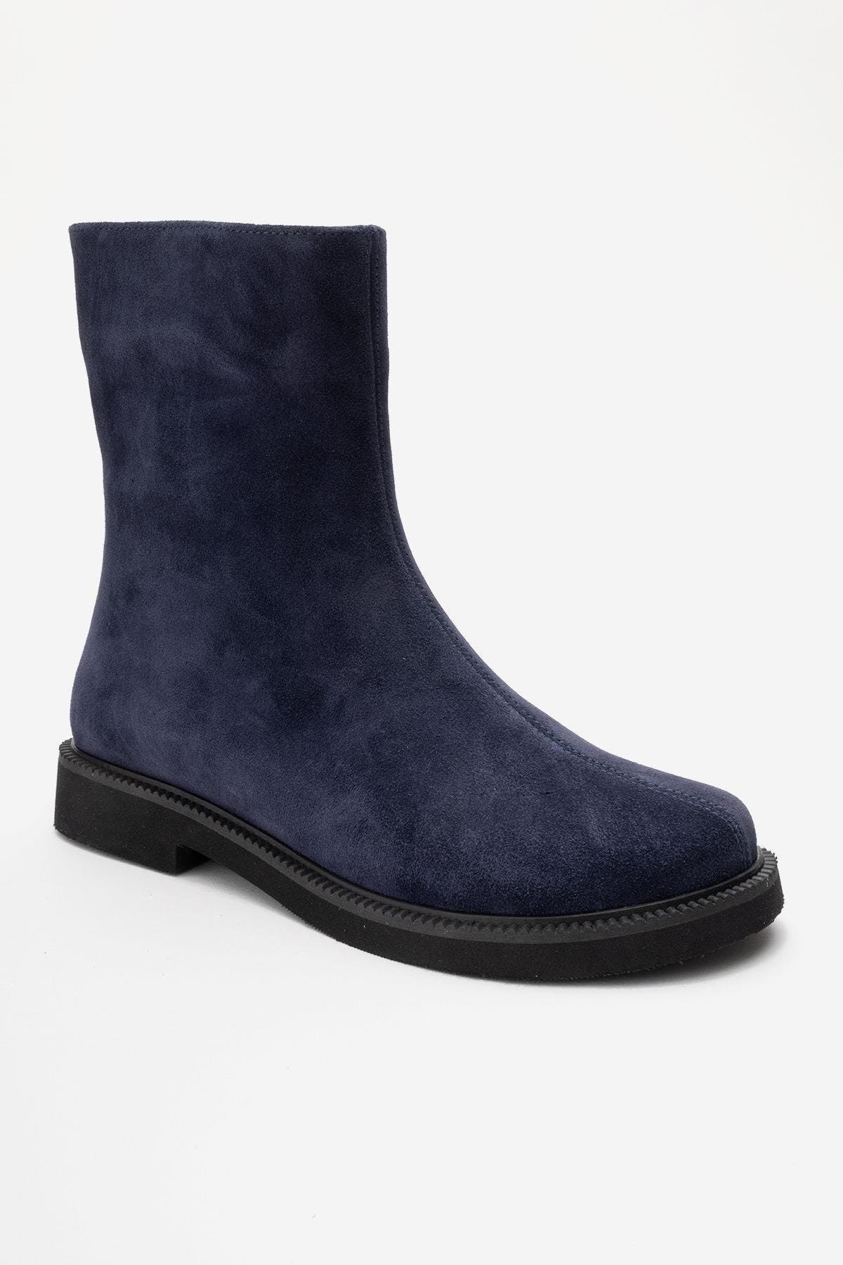 Lucano Leather Ankle Boot, Main, color, Navy Suede