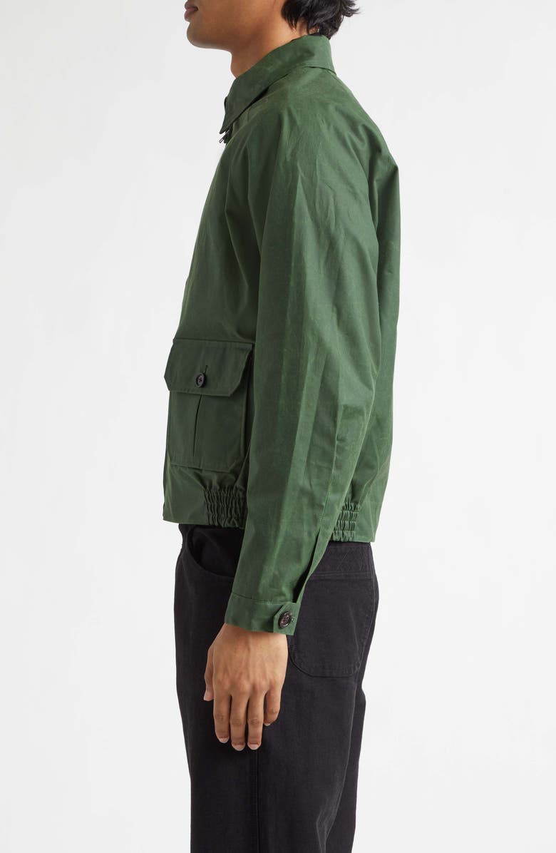 Bode Waxed Cotton Coach's Jacket, Alternate, color, Green