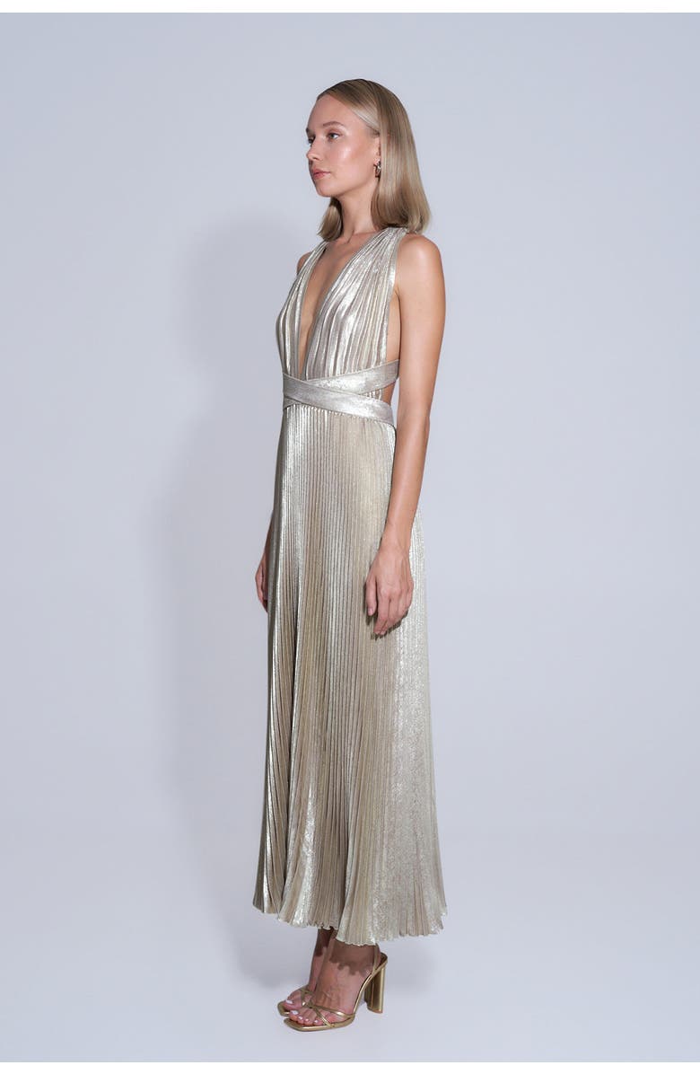 L'IDÉE WOMAN Moderniste Gown, Alternate, color, Gold Shimmer