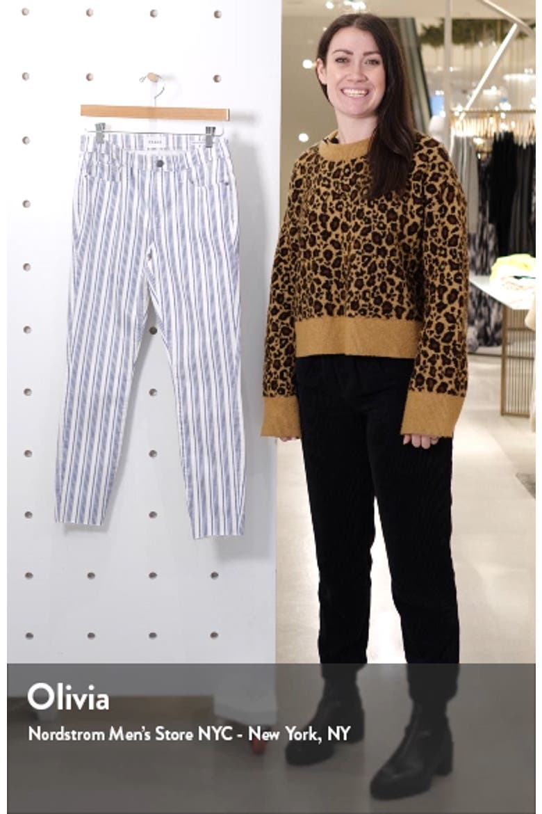 Le Skinny de Jeanne Surfer Stripe Ankle Skinny Jeans video