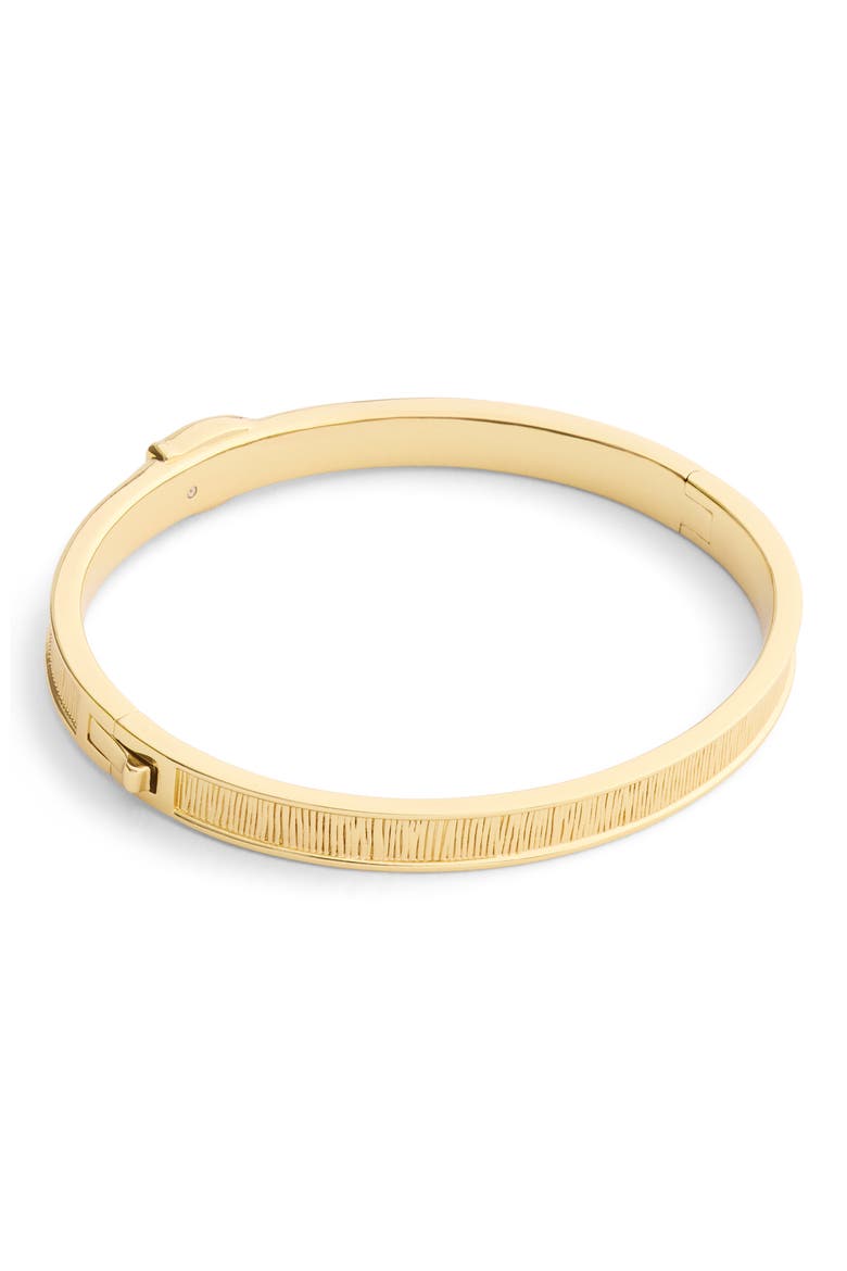 Buckle Brushed Hinge Bangle, Alternate, color, GOLD