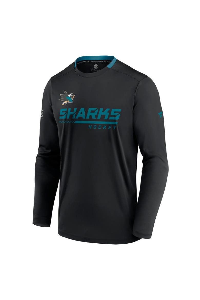 Men's Fanatics Branded Black San Jose Sharks Authentic Pro Locker Room Long Sleeve T-Shirt, Alternate, color, Black