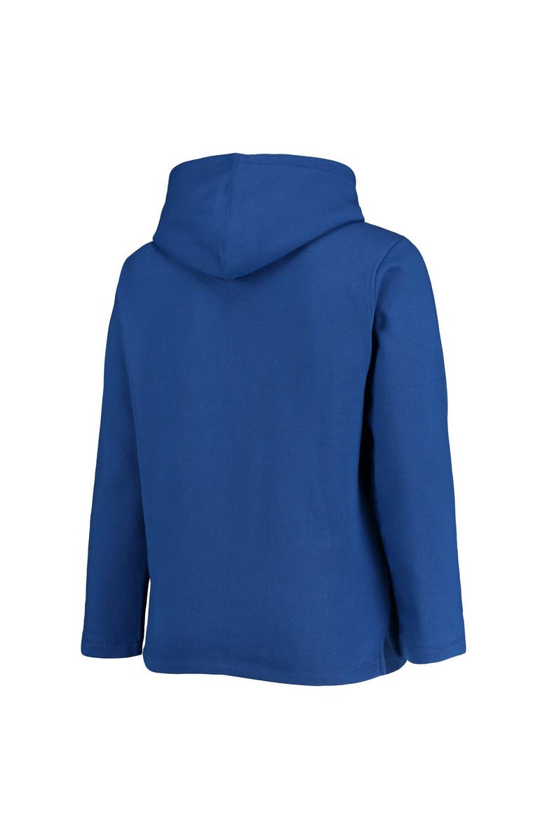 SOFT AS A GRAPE Women's Soft as a Grape Royal Los Angeles Dodgers Plus Size Side Split Pullover Hoodie, Alternate, color, Royal