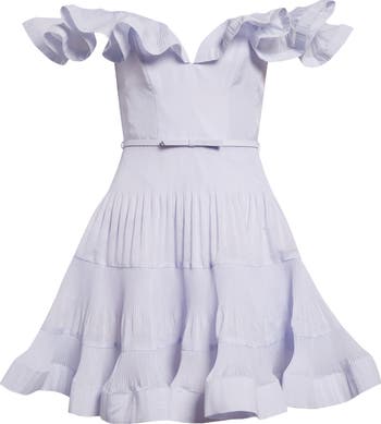 【Zimmermann】PLEATED FRILL MINI DRESS プリーツ フリル ミニ Zimmermann Pleated Frill Mini Dress | Shopbop