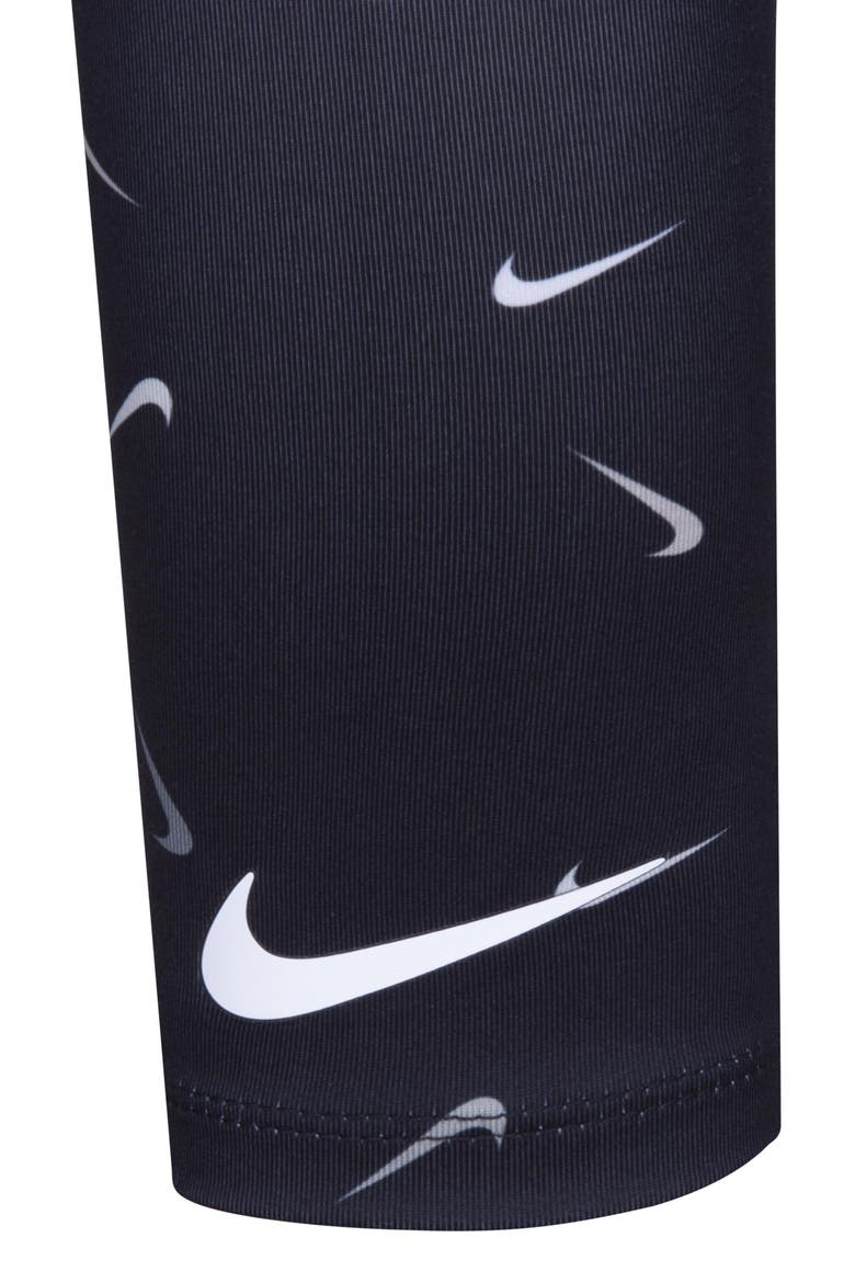 Kids' Swoosh Leggings, Alternate, color, BLACK