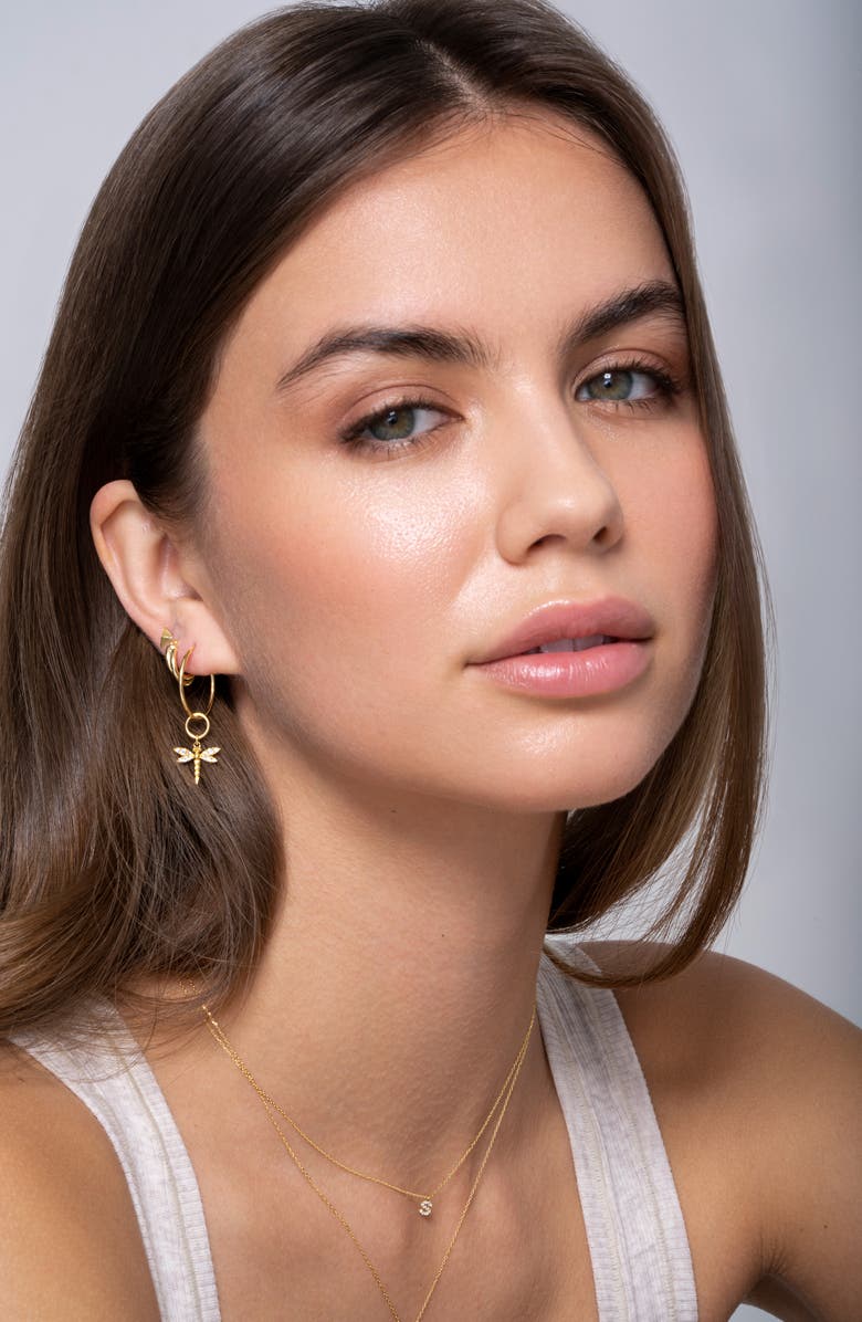 Bony Levy 14K Gold Brushed Pyramid Stud Earrings, Alternate, color, Yellow Gold