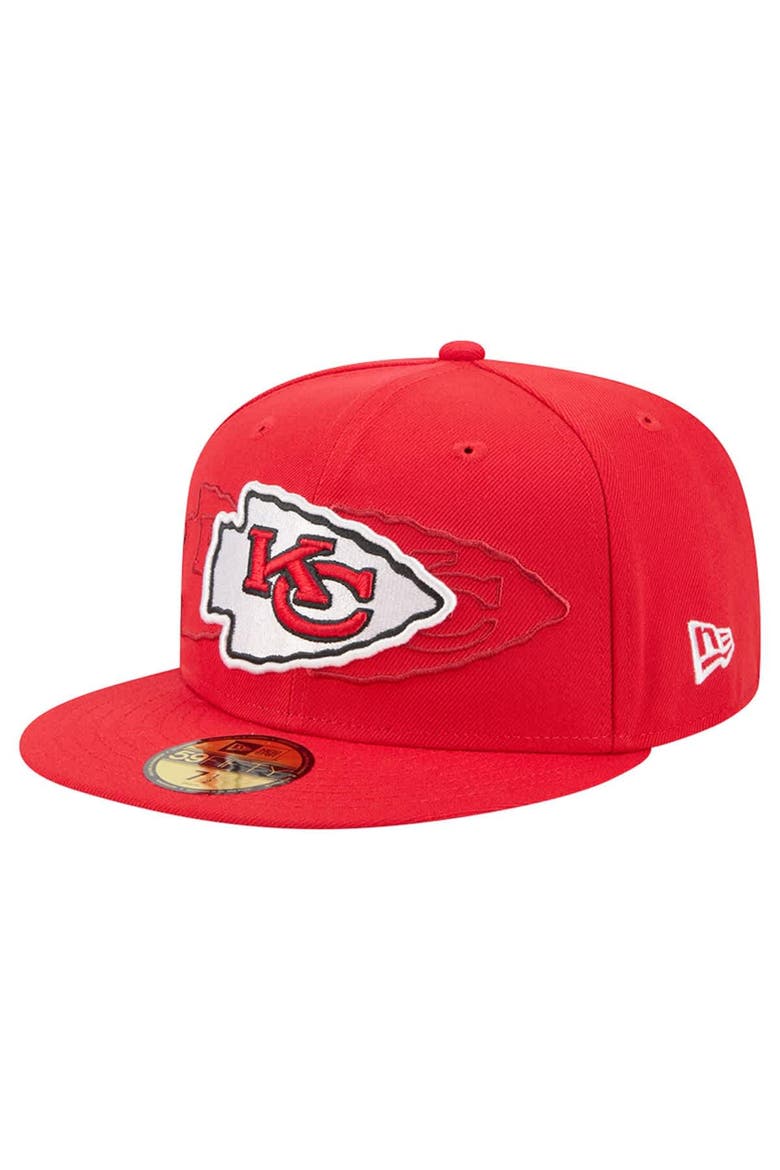 Men's New Era Red Kansas City Chiefs Tri-Hit 59FIFTY Fitted Hat, Main, color, Red