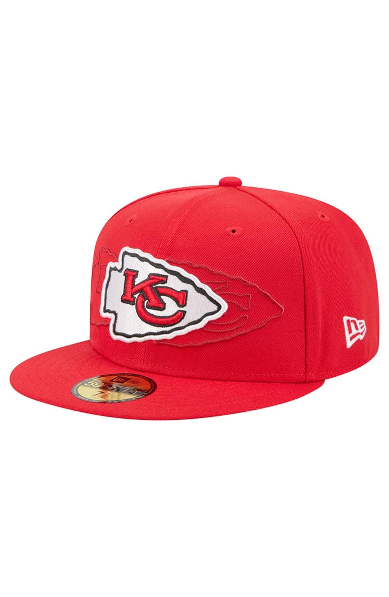New Era Men
s New Era Red Kansas City Chiefs Tri-Hit 59FIFTY Fitted Hat, Main, color, Red