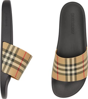 Burberry Furley Check Slide Sandal (Men) | Nordstrom