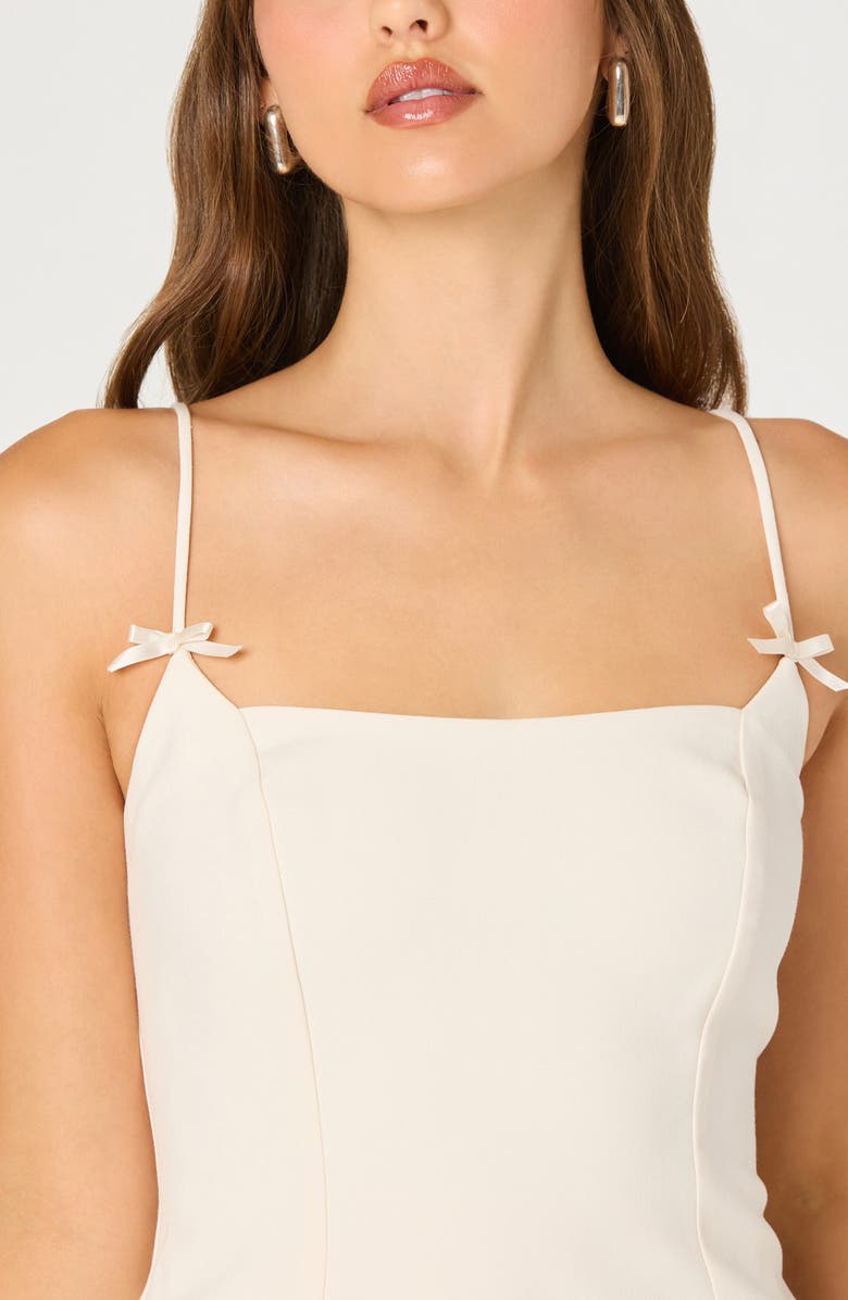 ASTR the Label Kiarra Mixed Media Corset Minidress, Alternate, color, Cream