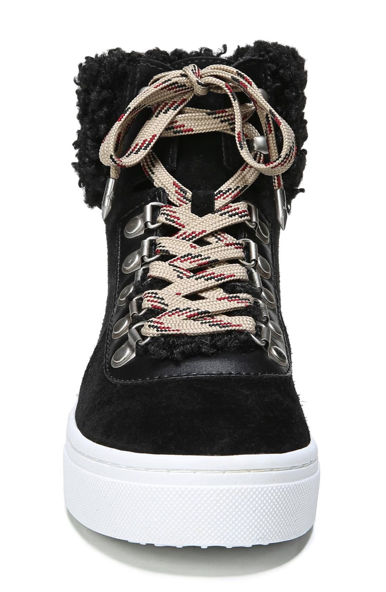 Sam Edelman Luther Faux Shearling High Top Sneaker, Alternate, color, 