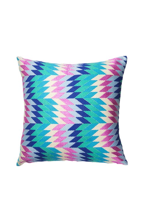 Archive New York Almolonga Blue Diamond Handwoven Brocade Cotton Throw Pillow  product