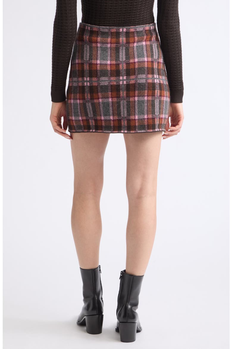 Tartan Wool & Cashmere Miniskirt, Alternate, color, SPRINKLE COMBO