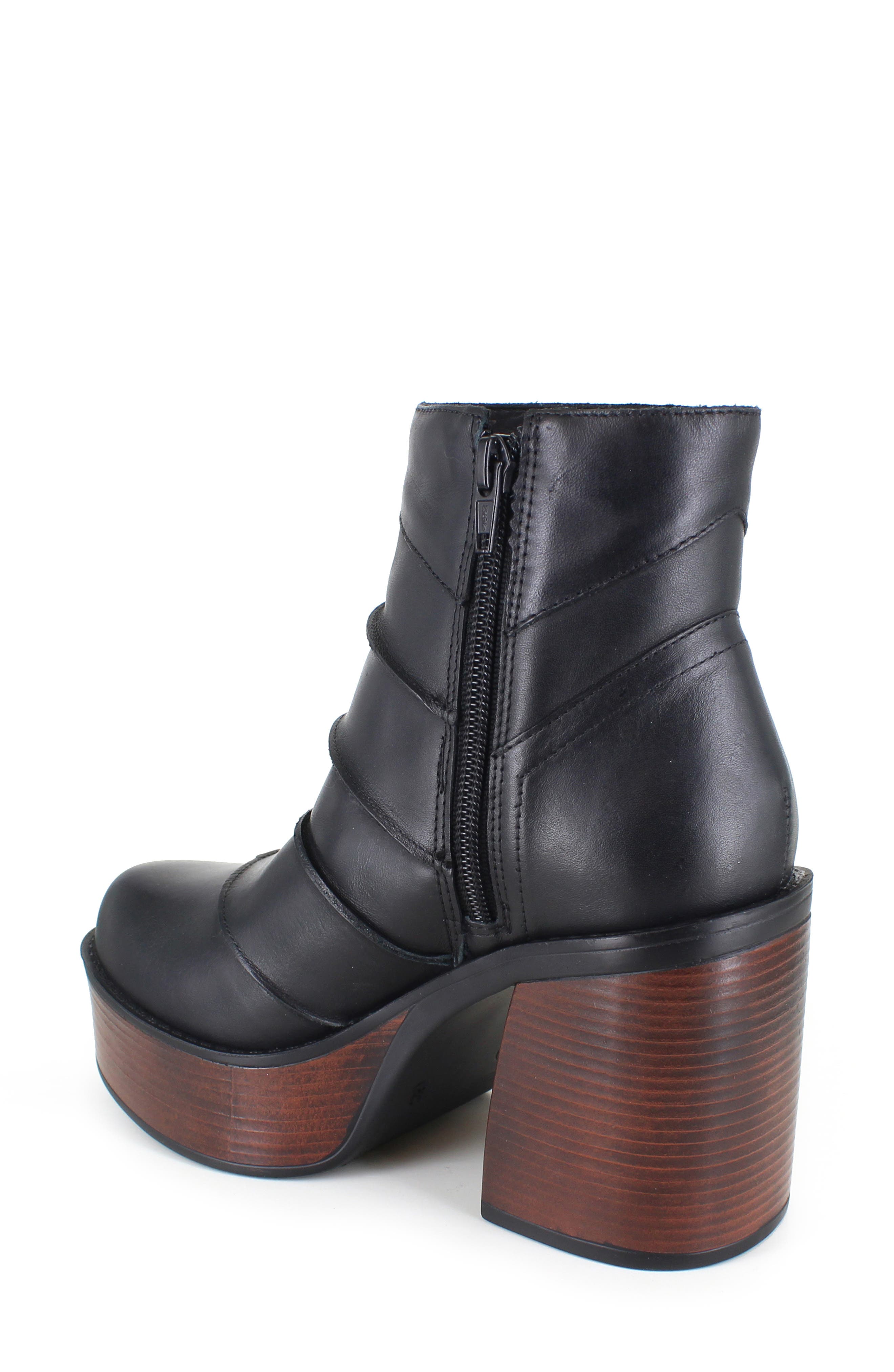 ZIGI Noa Platform Bootie, Alternate, color, Black Leather